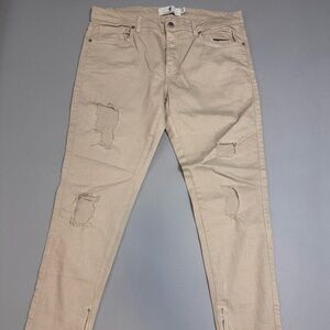 Father Sons Distressed Beige Jeans Mens size 36